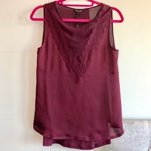 NWT Massimo Dutti wine/burgundy double layer shell